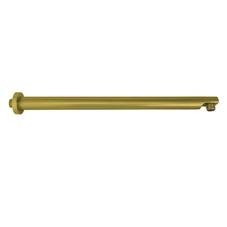 Kingston Brass K8119E7 18-Inch Brass Shower Arm with Flange, Brushed Brass K8119E7